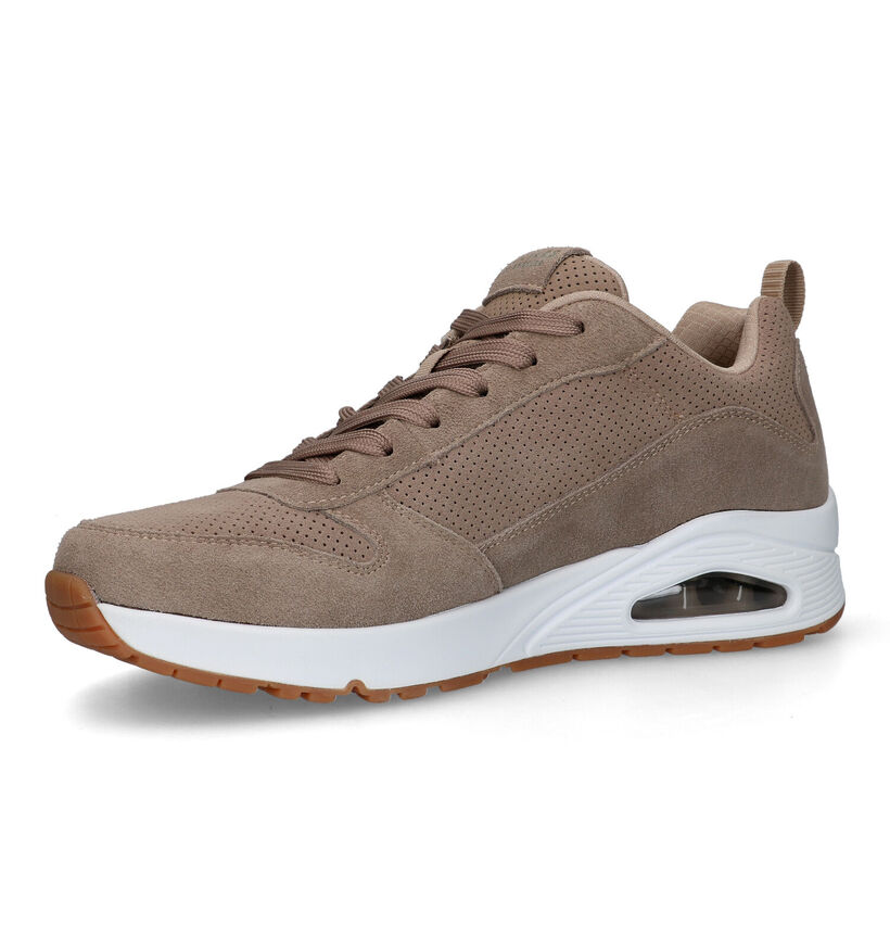 Skechers Uno Taupe Sneakers in nubuck (322940)