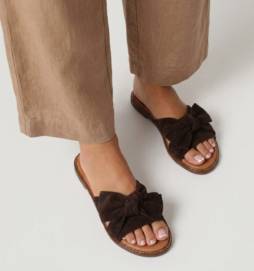Tango Audrey Nu-pieds en Brun fonc&eacute; pour femmes (375537)