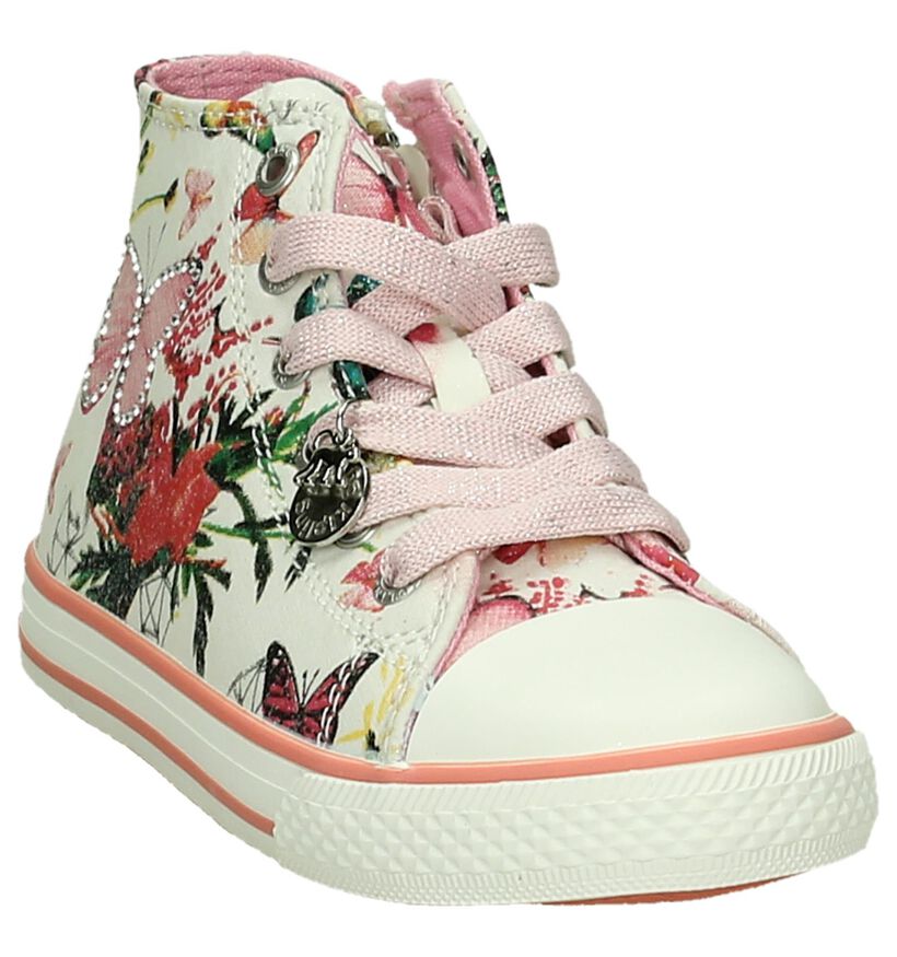 Kipling Butterfly Roze Sneakers Rits/Veter in stof (195825)