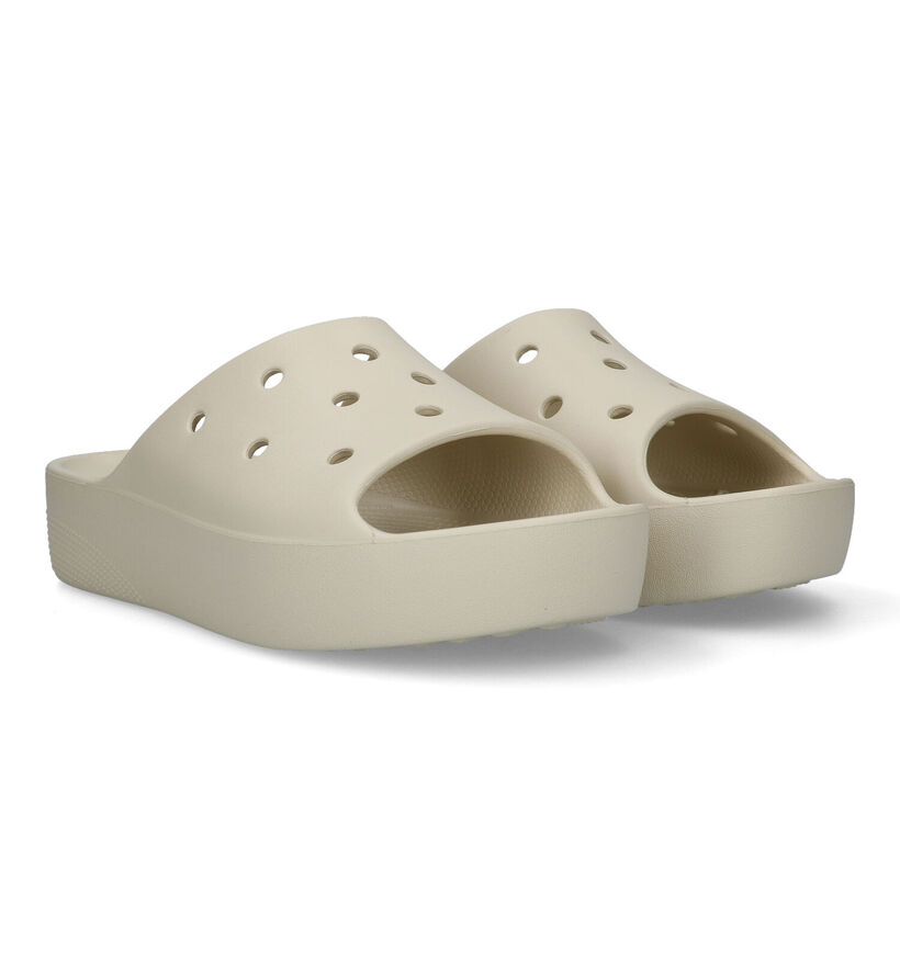 Crocs Classic Platform Nu-pieds en Beige pour femmes (322210)