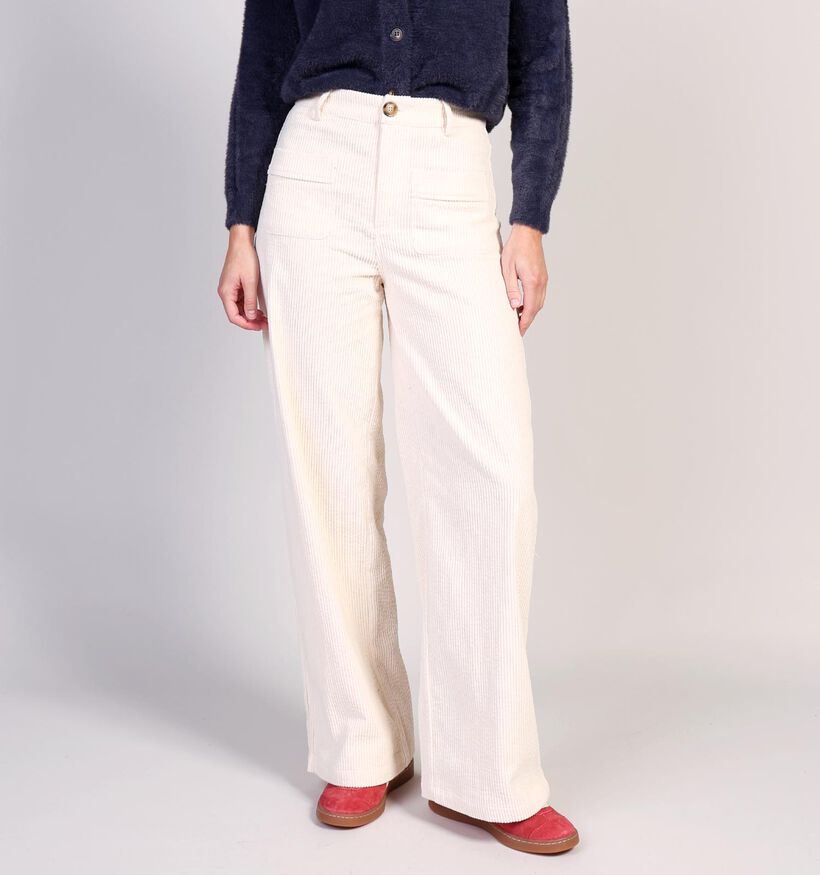 Orfeo Scarlett Pantalon classique en Écru pour femmes (364353)