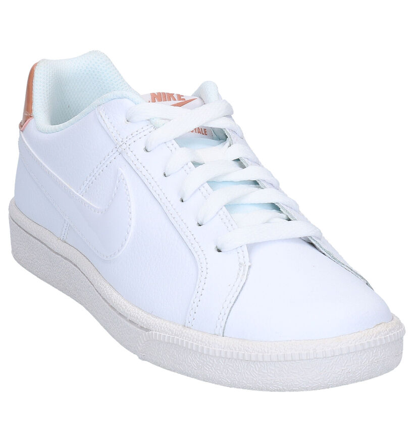 Nike Court Royale Baskets en Blanc en cuir (261698)