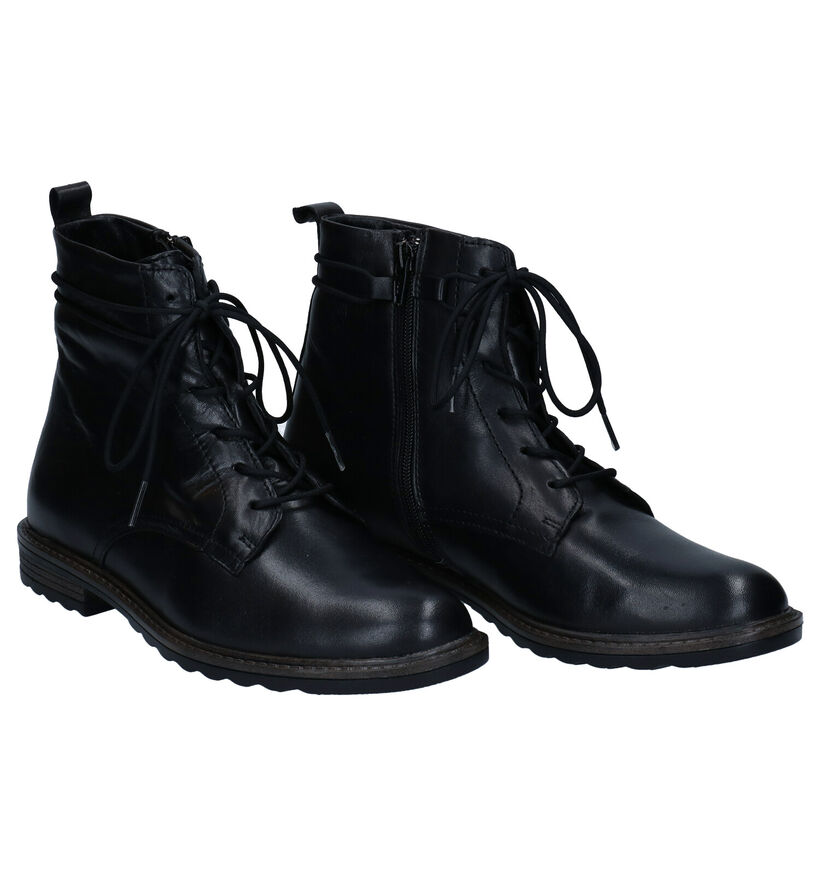 Tamaris Greenstep Zwarte Bottines in leer (296771)