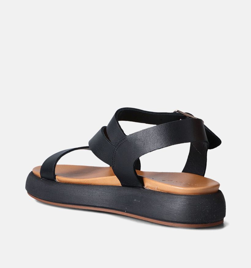 Inuovo Sandales plates en Noir pour femmes (356459)