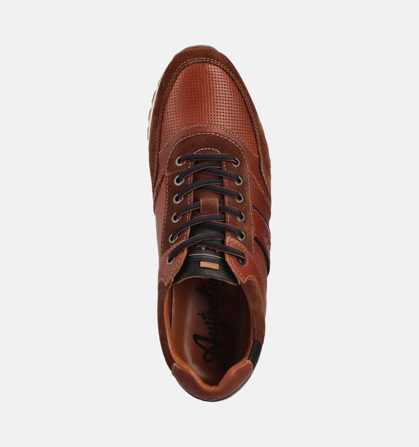 Australian Niagara Chaussures à lacets en Cognac pour hommes (361652) - pour semelles orthopédiques