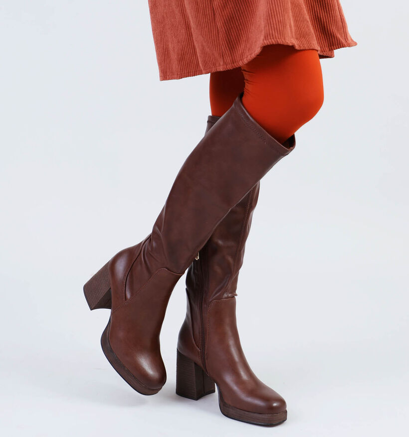 Marco Tozzi Bottes hautes en Cognac pour femmes (330644)