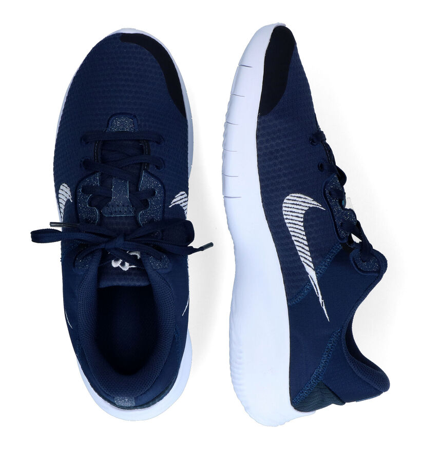 Nike Flex Experience Run Baskets en Bleu pour hommes (302685) - pour semelles orthopédiques