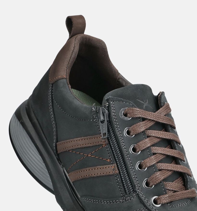 Xsensible Stretchwalker Donkerblauwe Schoenen met Veter en Rits voor heren (379247) - geschikt voor steunzolen