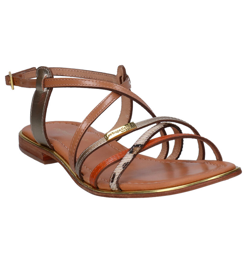 Les Tropeziennes Harry Cognac Sandalen in leer (275034)