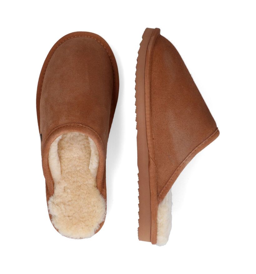 Warmbat Classic Pantoufles en Cognac pour hommes (346339)