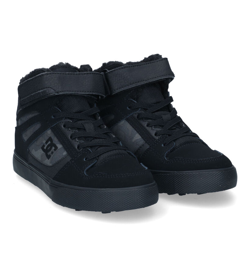 DC Shoes Pure High Top Zwarte Sneakers voor jongens (313146) - geschikt voor steunzolen