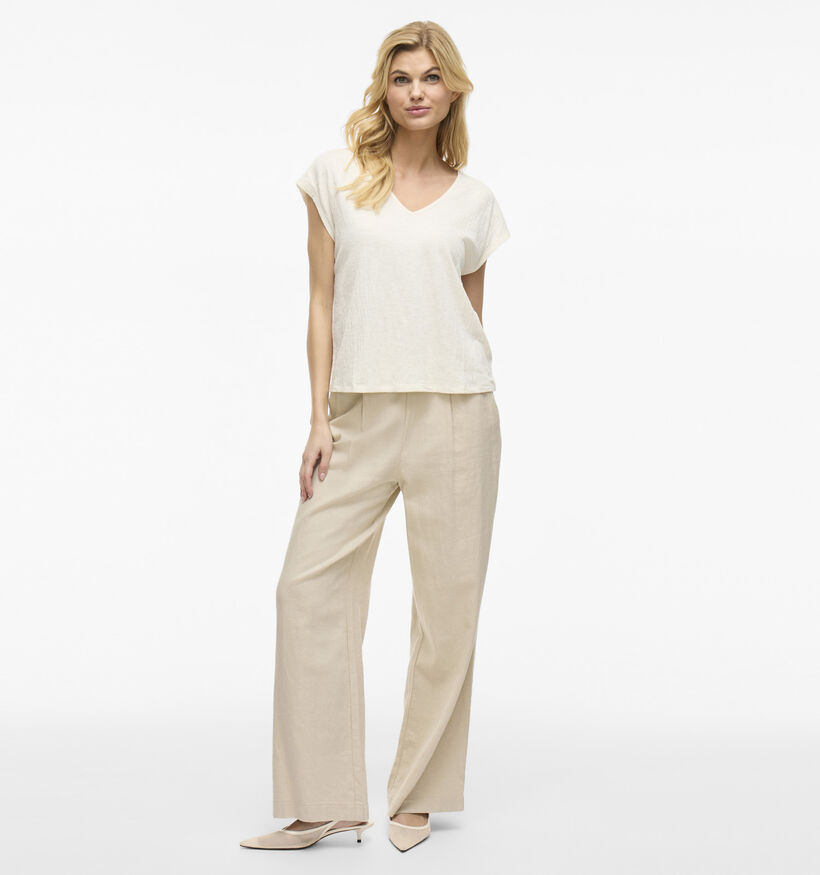 Vila Syma Beige T-shirt voor dames (357176)