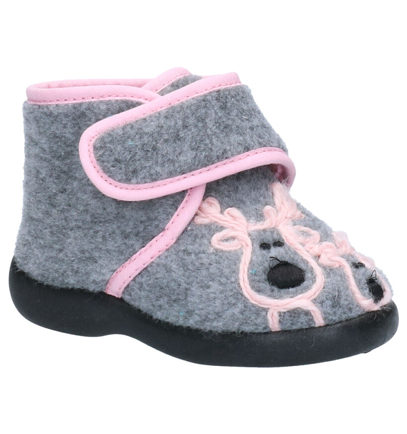 Milo & Mila Pantoufles fermées en Rose clair en textile (254987)