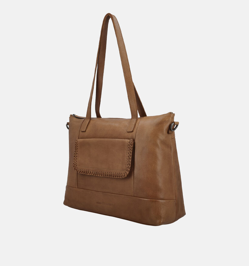 Hide & Stitches Cognac Shoppertas voor dames (374214)