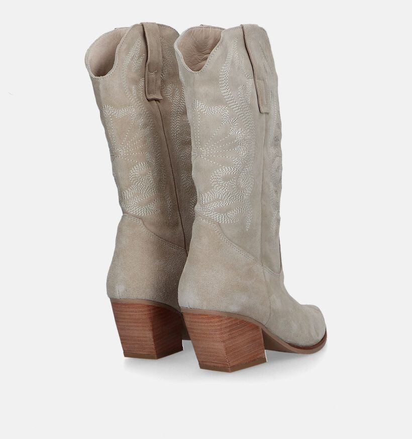 Babouche Bottes courtes en Beige pour femmes (332782)
