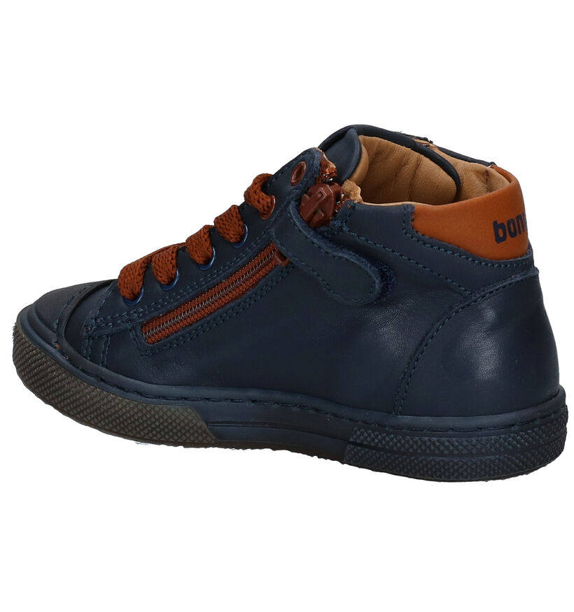 STONES and BONES Raspo Chaussures hautes en Bleu pour garçons (313873) - pour semelles orthopédiques
