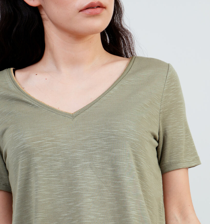 Vila Noel Lurex Blauwe T-shirt voor dames (345198)