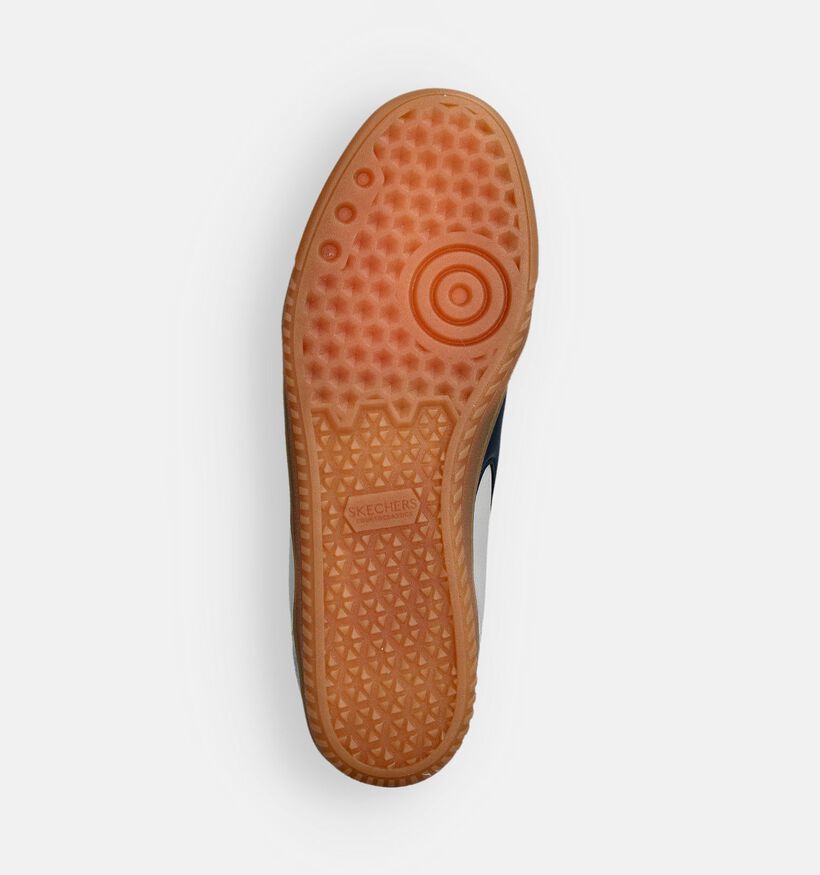 Skechers Hotshot Baskets en Blanc/Bleu pour hommes (359763) - pour semelles orthopédiques