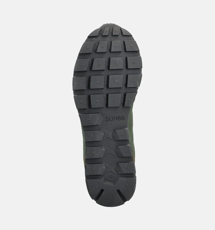 Sun68 Tom Solid Chaussures plates en Vert kaki pour hommes (361796) - pour semelles orthopédiques