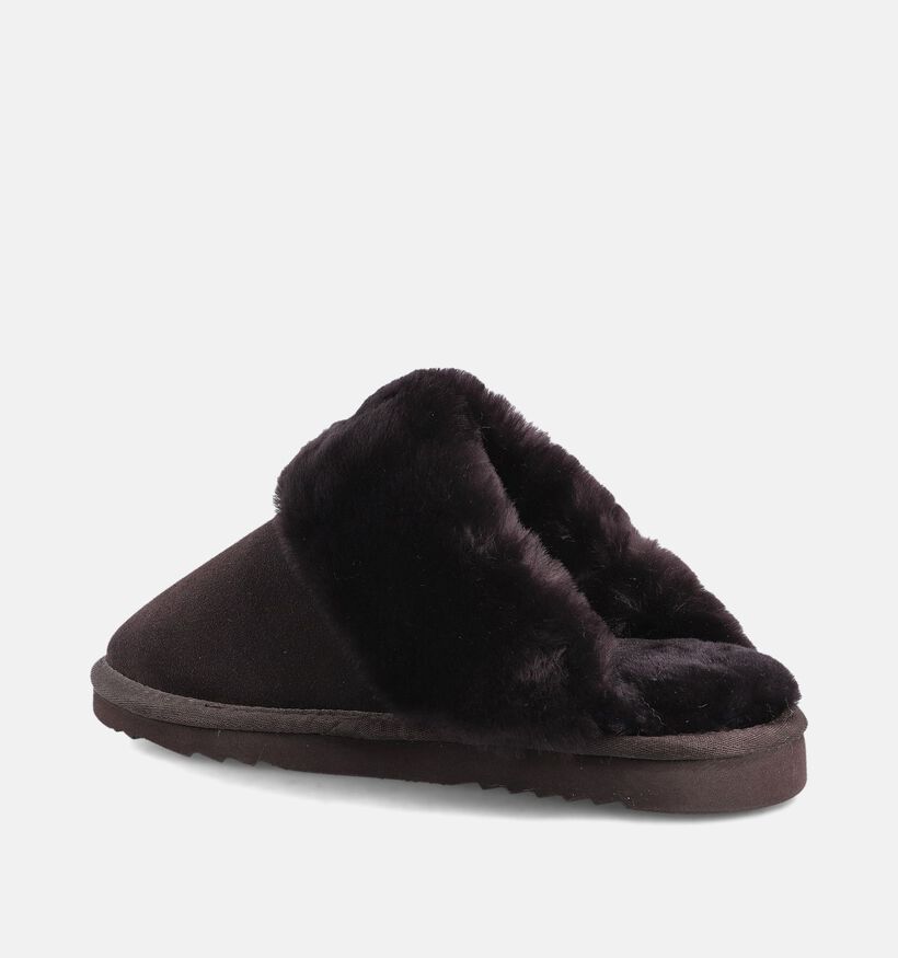 Flurry Pantoufles ouvertes en Brun foncé pour femmes (362525)