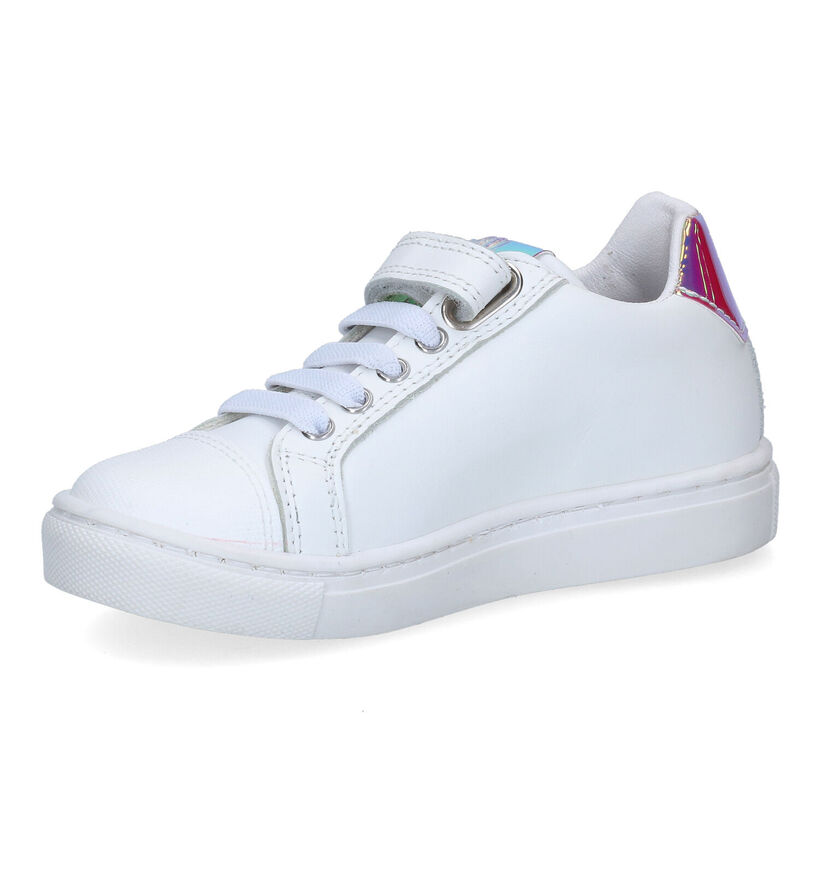 Little David Nouk 2 Witte Velcroschoenen voor meisjes (308146) - geschikt voor steunzolen
