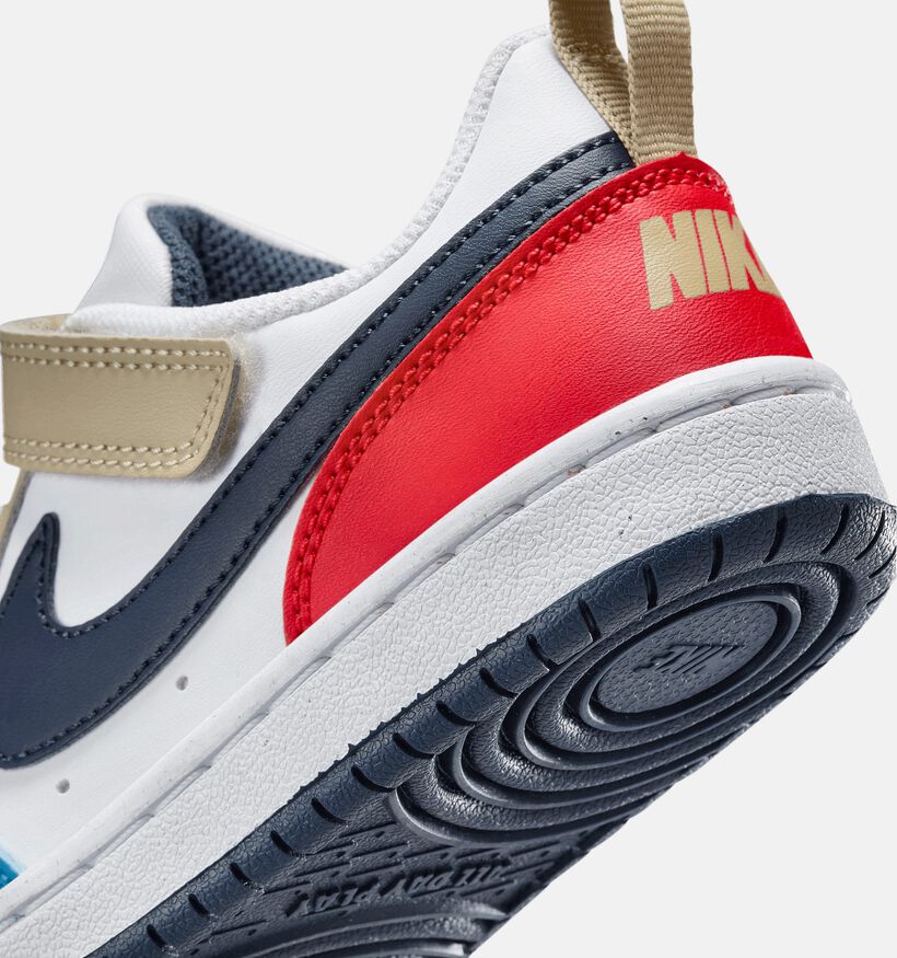 Nike Court Borough Low 2 Witte Sneakers voor jongens, meisjes (341566) - geschikt voor steunzolen