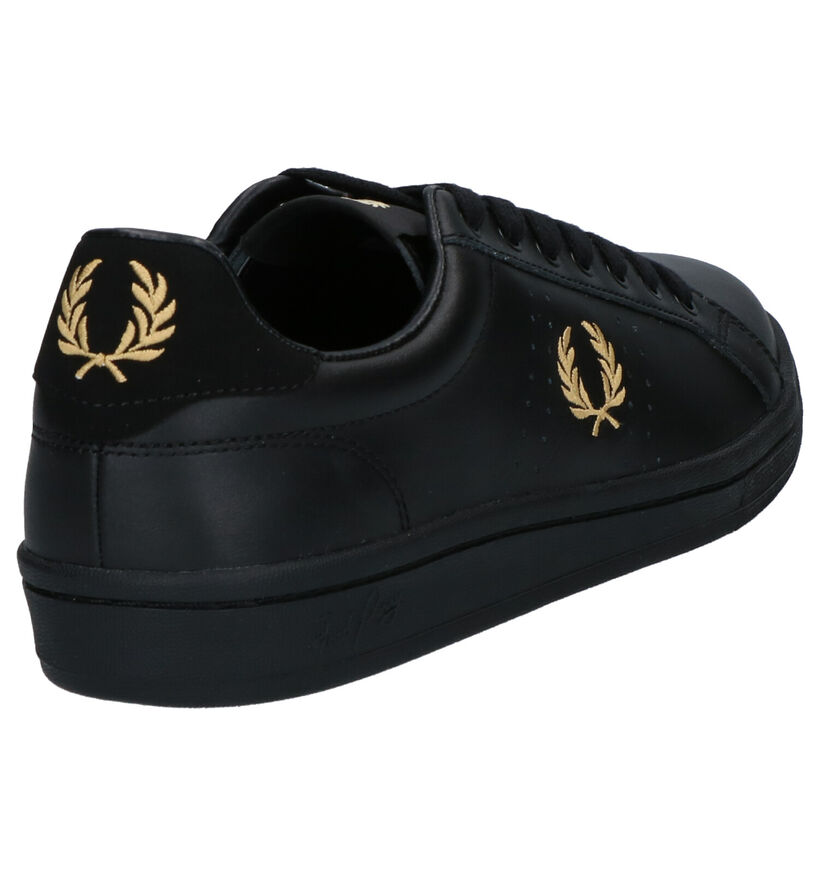 Fred Perry Zwarte Veterschoenen in kunstleer (255370)