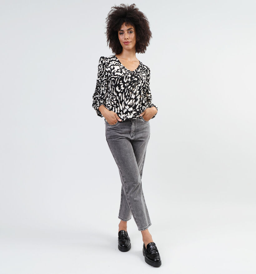 Vila Laya Zwarte Blouse met V-hals voor dames (346100)