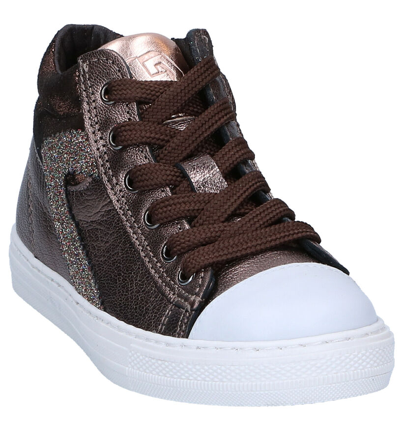 Little David Bronzen Hoge Schoenen in leer (298569)