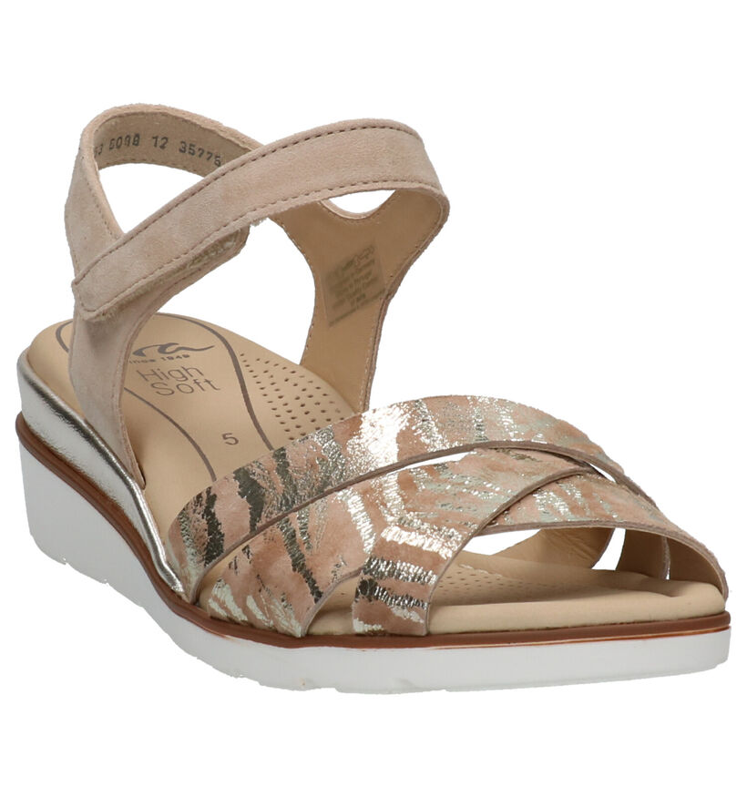 Ara Lugano Sandales en Beige en nubuck (272503)