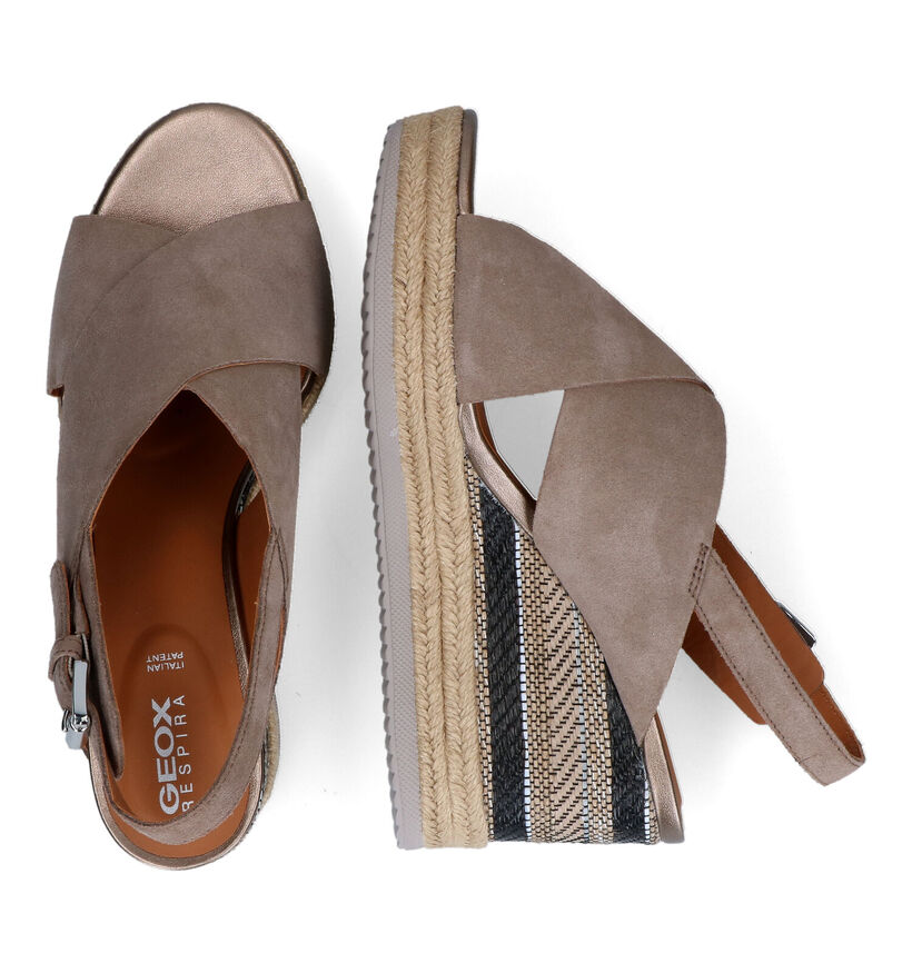 Geox Ponza Sandales en Taupe pour femmes (311572)