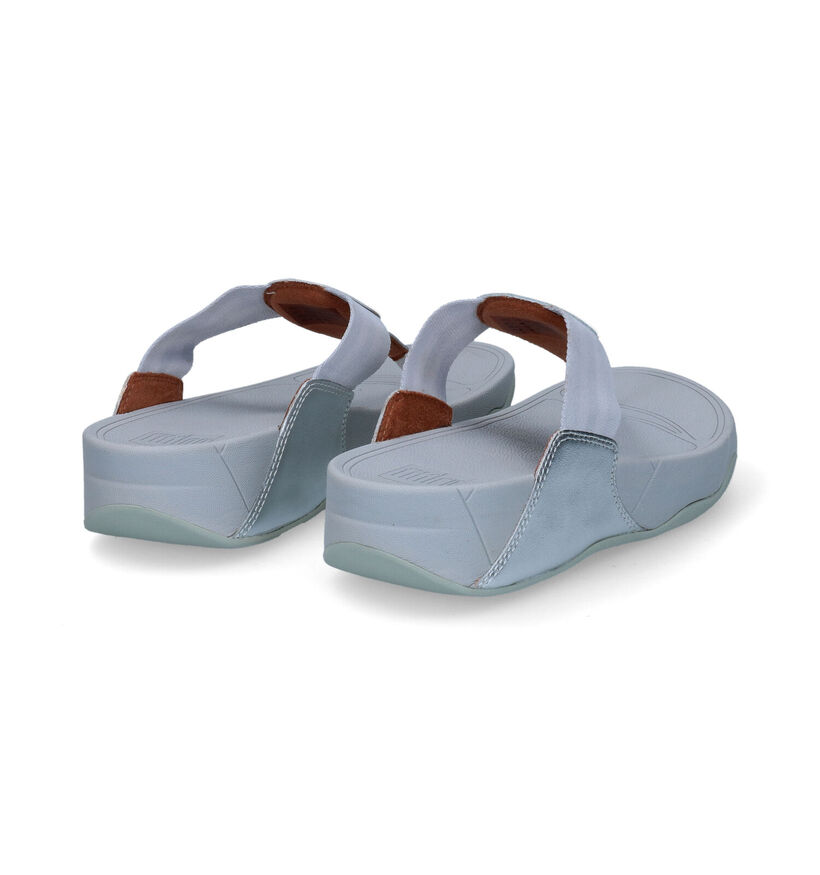 FitFlop Walkstar Wide Fit Webbing Gouden Teenslippers in leer (302648)