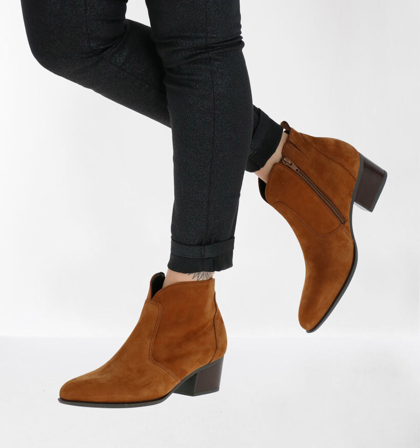 Gabor Santiags en Cognac en nubuck (282343)
