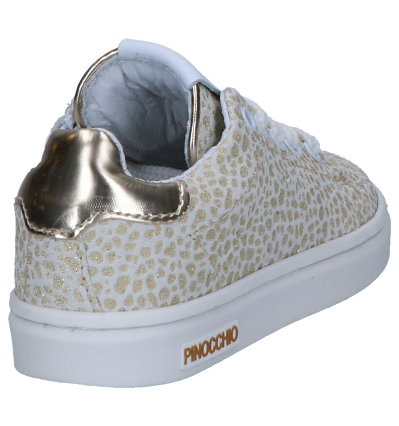 Witte Sneakers met Rits/Veter Pinocchio in leer (246909)