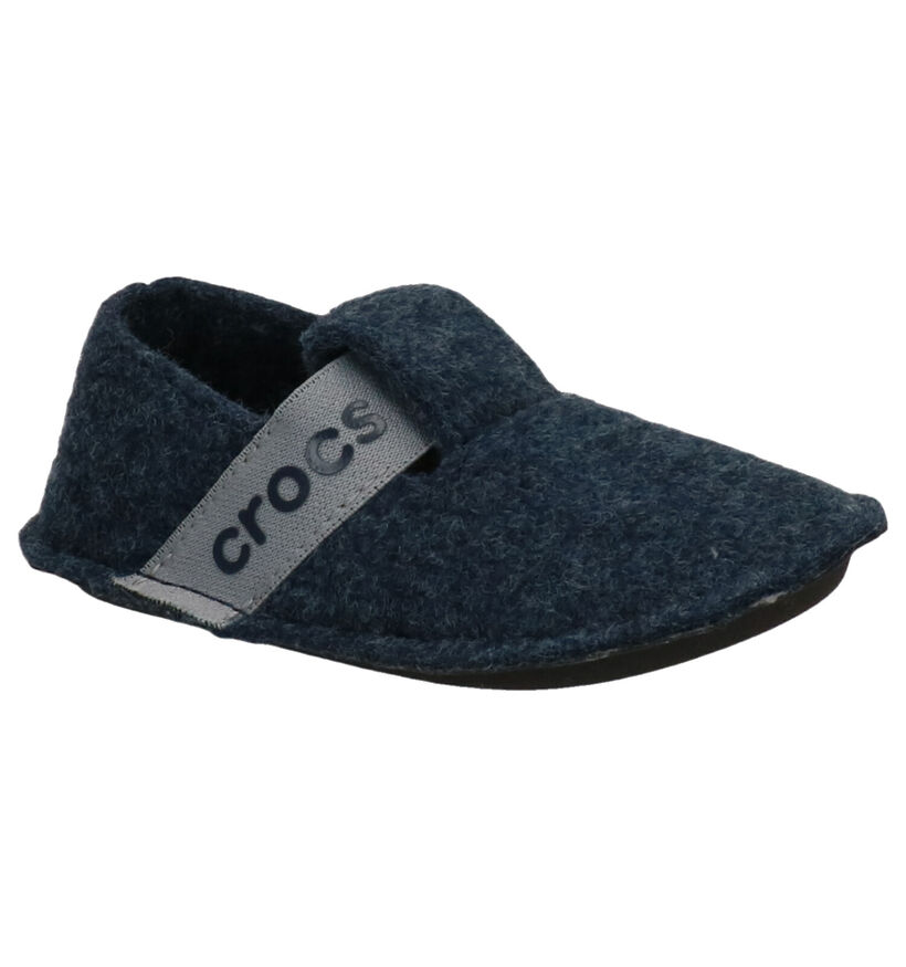 Crocs Classic Slipper Blauwe Pantoffels in wol (255716)