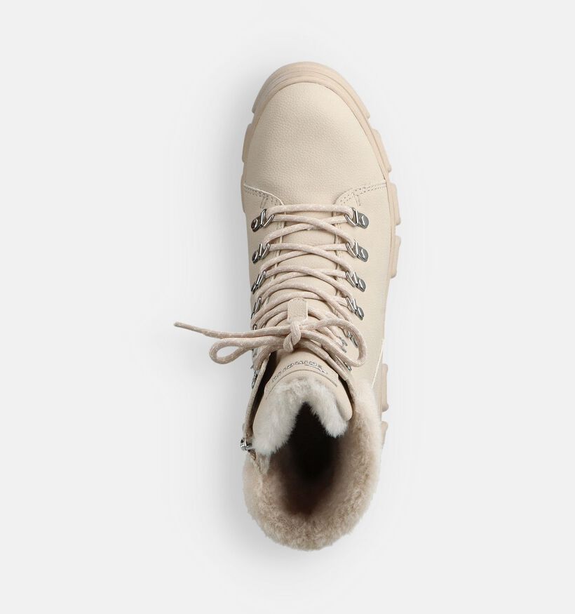 Tamaris Boots à lacets en Taupe pour femmes (362818) - pour semelles orthopédiques