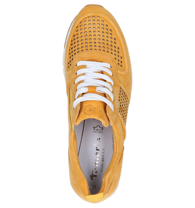 Tamaris Pure Relax Gele Sneakers in daim (265691)