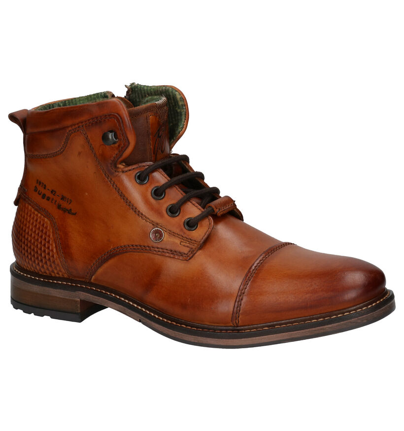 Bugatti Cognac Boots in leer (255347)