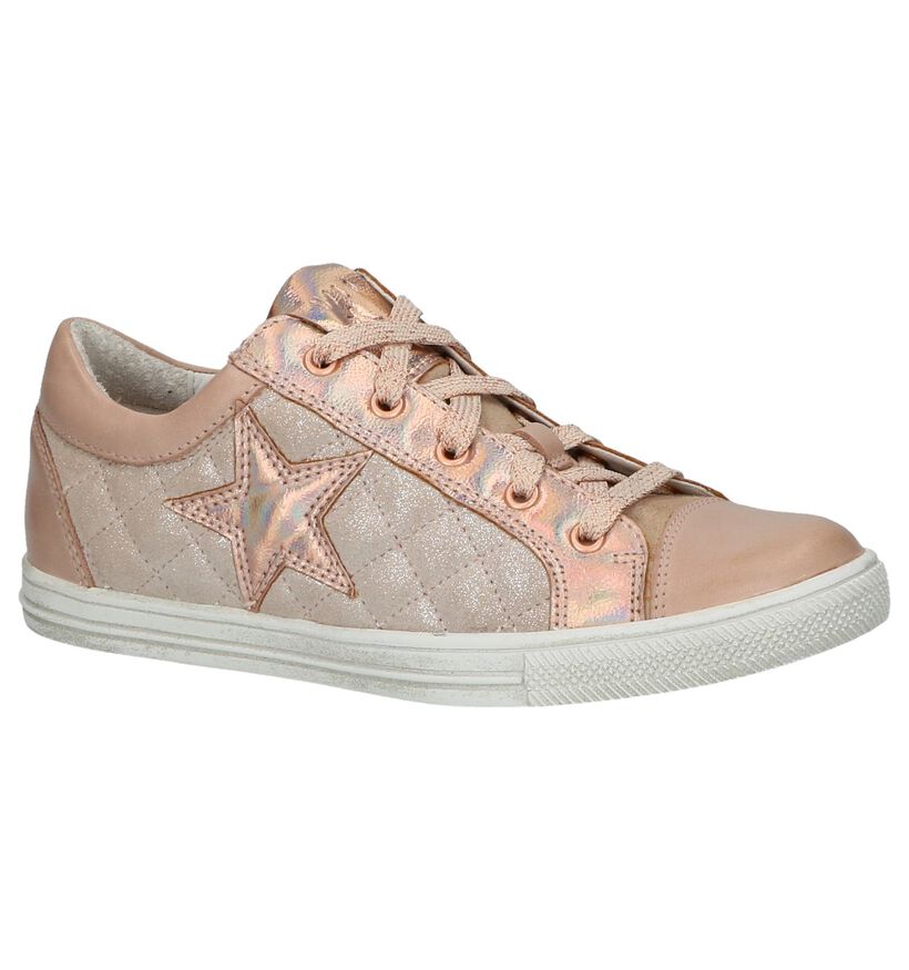 Roze Sneakers Rits&Veter Milo & Mila in lakleer (217607)