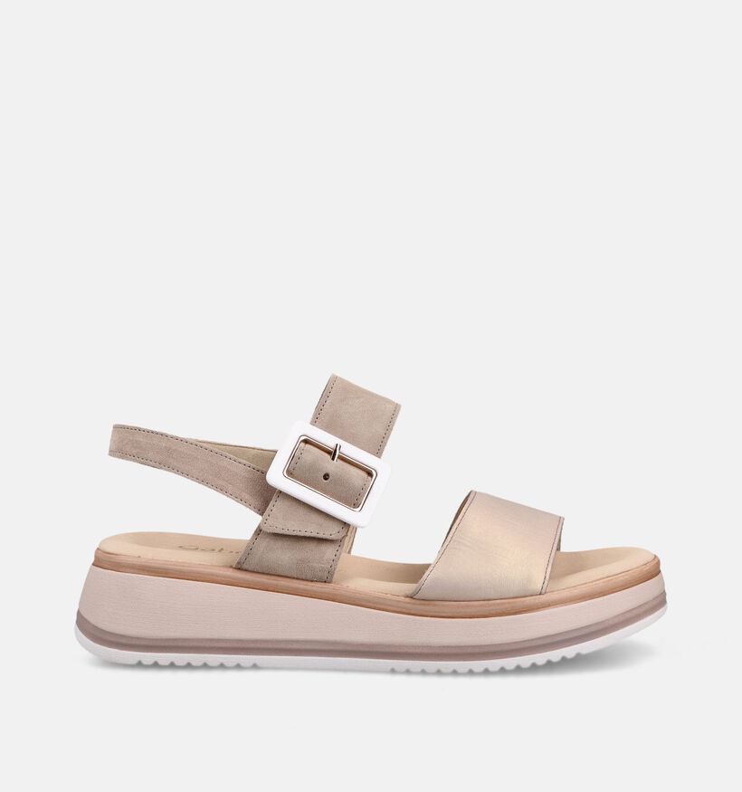 Gabor Sandales compens&eacute;es en Beige pour femmes (371169)