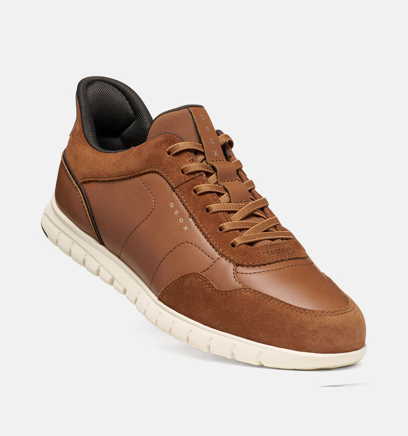 Geox Flextridezero Plus Chaussures plates en Cognac pour hommes (376361) - pour semelles orthop&eacute;diques