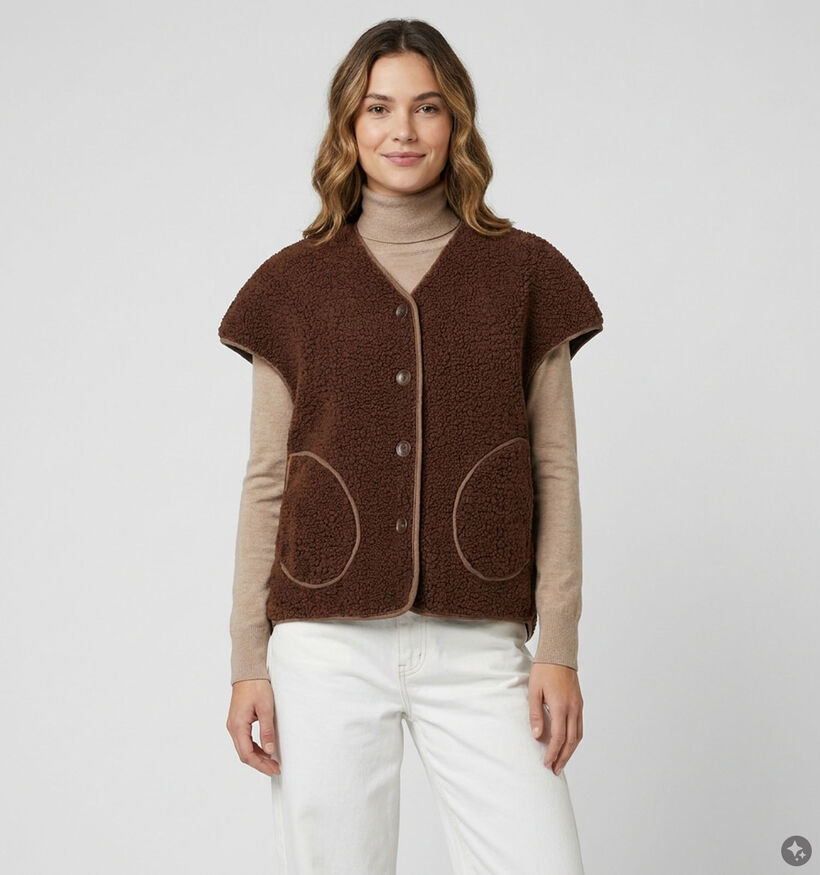 Laurent David Manteau court en Marron pour femmes (382010)