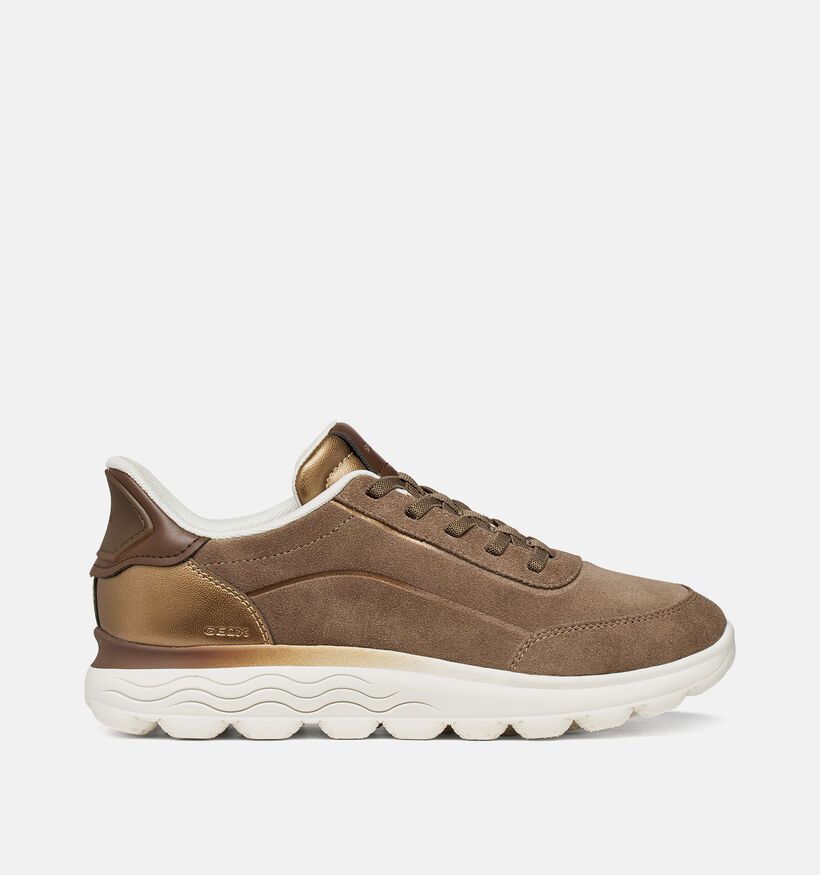 Geox Spherica Chaussures confort en Taupe pour femmes (376386) - pour semelles orthop&eacute;diques