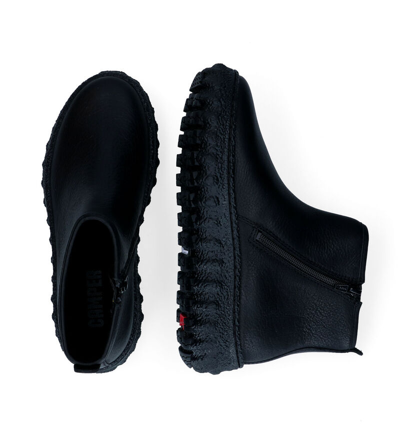 Camper Bottines plates en Noir en cuir (299922)