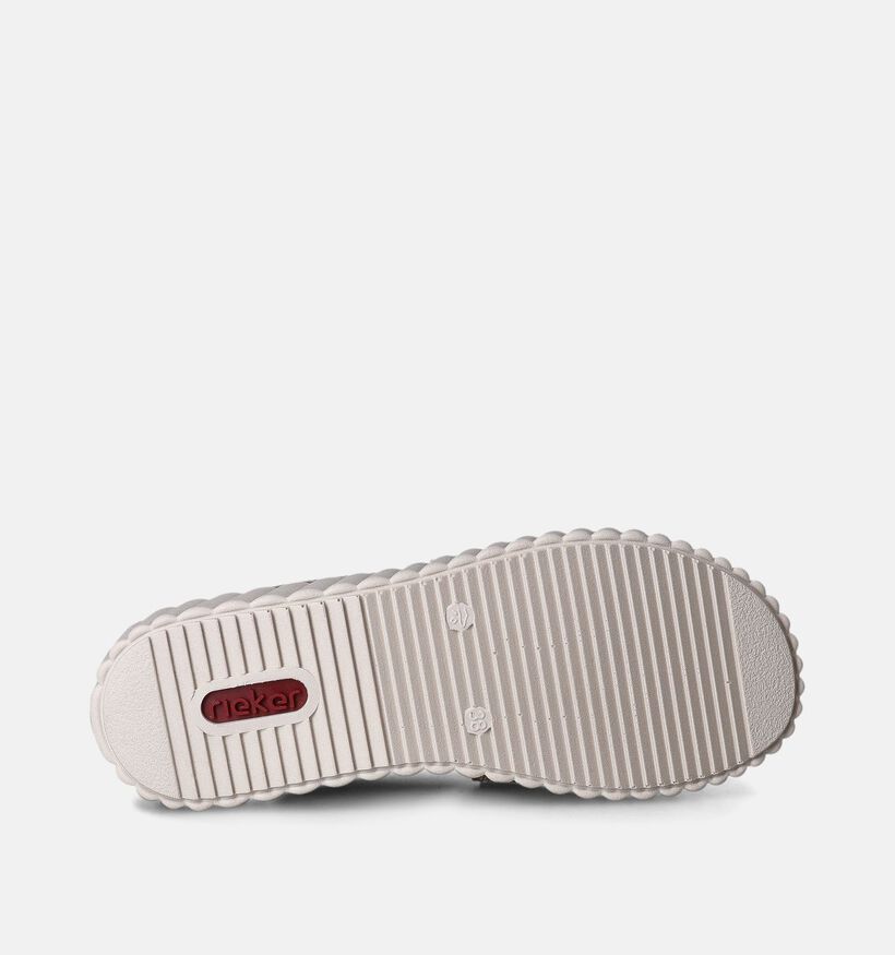 Rieker Nu-pieds talon compensé en Beige pour femmes (354988)