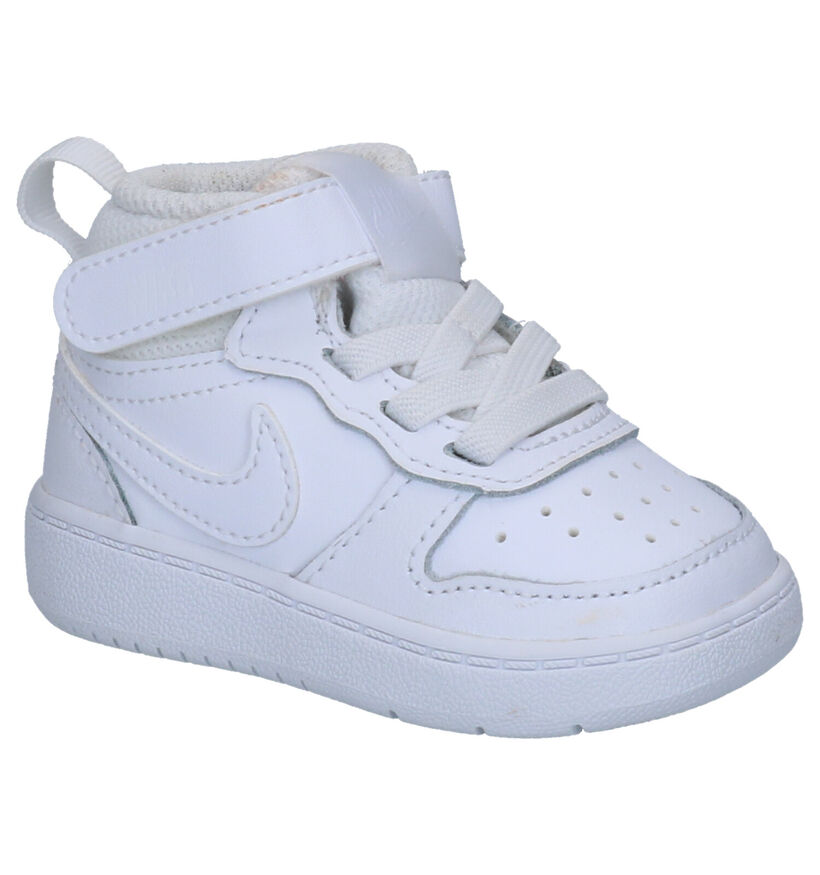 Nike Court Borough Zwarte Sneakers in kunstleer (293613)