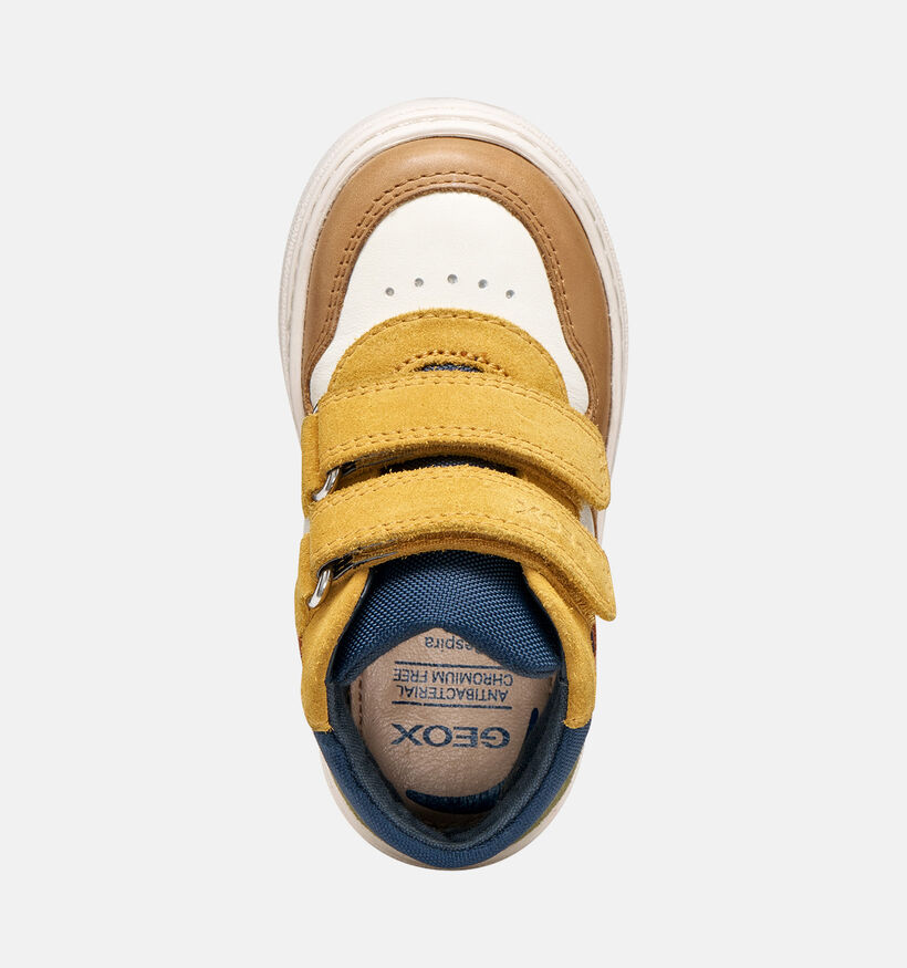 Geox Nashik Witte/Multi Babysneakers voor jongens (376220) - geschikt voor steunzolen