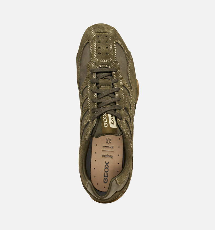 Geox Groene Lage Schoenen voor heren (360102) - geschikt voor steunzolen
