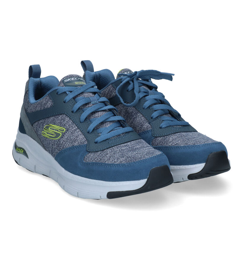 Skechers Arch Fit Baskets en Bleu pour hommes (310612) - pour semelles orthopédiques