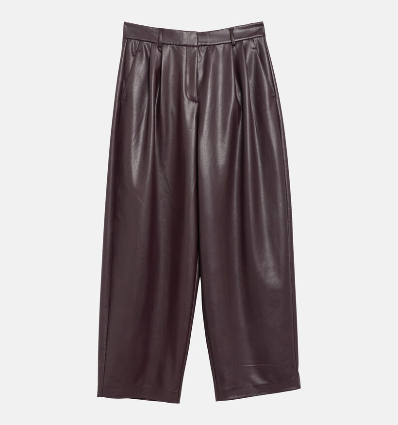 comma Bordeaux Faux-Leather Broek voor dames (381681)